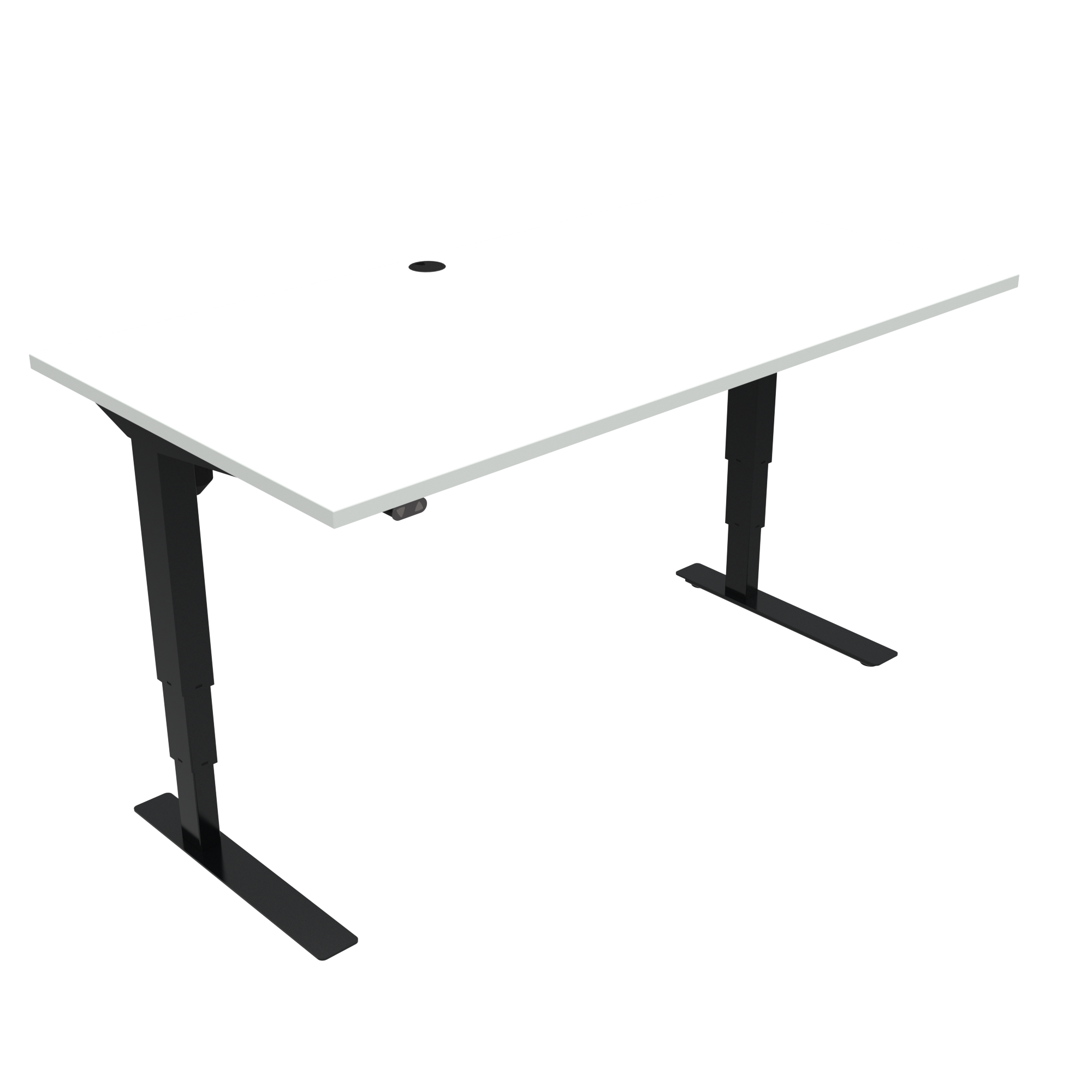 ConSet 501-37 EHA desk 1000w 600d black frame white top